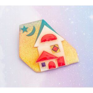 Vintage Cute House Brooch | House Pins by Lucinda | J26